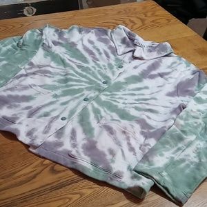 LACAUSA WOMENS MEDIUM Top Shirt NEW Casual TIE DYE ORGANIC COTTON